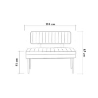 Bancheta Hanah Home Vina Atlantic Pine Anthracite imaginea #5 — magazin online Desire.md