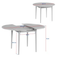 Masă pentru bucătărie Hanah Home Viona Travertine Oak imaginea #10 — magazin online Desire.md