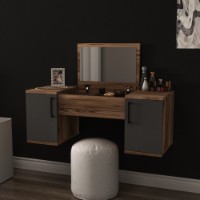 Măsuţă de toaletă Hanah Home Mercan  Light Walnut Anthracite imaginea #2 — magazin online Desire.md