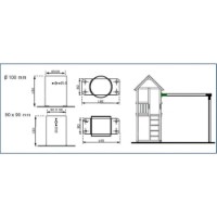 Suport pentru grinda patrata PlayPark 90х90mm (5604) imaginea #3 — magazin online Desire.md