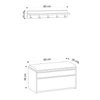 Прихожая Hanah Home Boby Oak Black фото №4 — интернет-магазин Desire.md