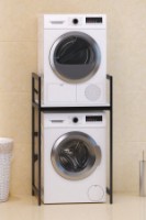 Стеллаж для стиральной машины Hanah Home C7 White Black фото №2 — интернет-магазин Desire.md