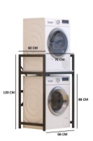 Стеллаж для стиральной машины Hanah Home C7 White Black фото №6 — интернет-магазин Desire.md