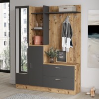 Прихожая Hanah Home Dd5-Aa Atlantic Pine Anthracite фото №2 — интернет-магазин Desire.md