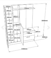 Прихожая Hanah Home Dd5-Aa Atlantic Pine Anthracite фото №7 — интернет-магазин Desire.md