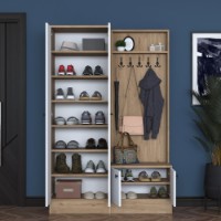 Прихожая Rani P6 - M11 - 2389 Walnut White фото №4 — интернет-магазин Desire.md