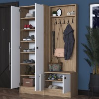 Прихожая Rani P6 - M11 - 2389 Walnut White фото №5 — интернет-магазин Desire.md