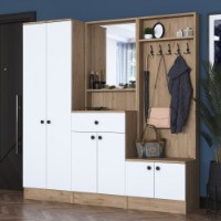 Прихожая Rani P6 - M3 - 2490 White Walnut фото №2 — интернет-магазин Desire.md