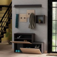 Прихожая Hanah Home Holdon Anthracite Oak фото №2 — интернет-магазин Desire.md