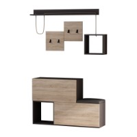 Прихожая Hanah Home Holdon Anthracite Oak фото №3 — интернет-магазин Desire.md