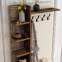Прихожая Hanah Home Viyana D  Walnut Cream фото №4 — интернет-магазин Desire.md