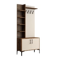 Прихожая Hanah Home Viyana D  Walnut Cream фото №5 — интернет-магазин Desire.md