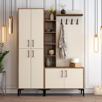 Прихожая Hanah Home Viyana DA Walnut Cream фото №2 — интернет-магазин Desire.md