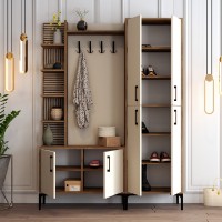 Прихожая Hanah Home Viyana DA Walnut Cream фото №4 — интернет-магазин Desire.md