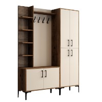Прихожая Hanah Home Viyana DA Walnut Cream фото №6 — интернет-магазин Desire.md