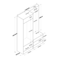Прихожая Rani P6 - M5 - 2423 White Walnut фото №9 — интернет-магазин Desire.md