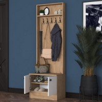 Прихожая Rani M16 - 2254 Walnut White фото №2 — интернет-магазин Desire.md