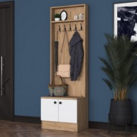 Прихожая Rani M16 - 2254 Walnut White фото №4 — интернет-магазин Desire.md