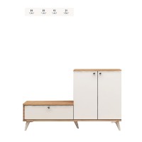 Прихожая Hanah Home Evva Oak White фото №5 — интернет-магазин Desire.md