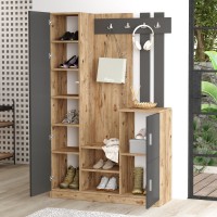 Прихожая Hanah Home Dd7-Aa Atlantic Pine Anthracite фото №4 — интернет-магазин Desire.md