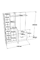 Прихожая Hanah Home Dd5-W White фото №7 — интернет-магазин Desire.md