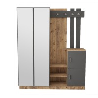 Прихожая Hanah Home Dd8-Aa Atlantic Pine Anthracite фото №5 — интернет-магазин Desire.md