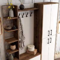Прихожая Hanah Home Viyana DA Walnut White фото №5 — интернет-магазин Desire.md