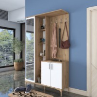 Прихожая Rani EA109 - 2695 Walnut White фото №2 — интернет-магазин Desire.md