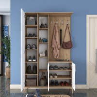 Прихожая Rani EA109 - 2695 Walnut White фото №4 — интернет-магазин Desire.md