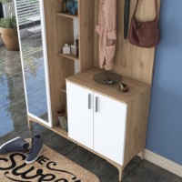 Прихожая Rani EA109 - 2695 Walnut White фото №6 — интернет-магазин Desire.md