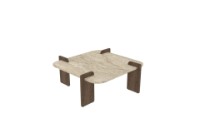 Măsuţă cafea Hanah Home Afrolli Travertine Walnut imaginea #5 — magazin online Desire.md