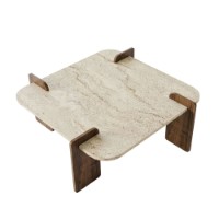 Măsuţă cafea Hanah Home Afrolli Travertine Walnut imaginea #8 — magazin online Desire.md