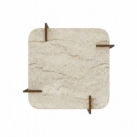 Măsuţă cafea Hanah Home Afrolli Travertine Walnut imaginea #9 — magazin online Desire.md