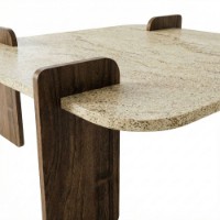 Măsuţă cafea Hanah Home Afrolli Travertine Walnut imaginea #10 — magazin online Desire.md