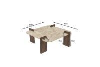 Măsuţă cafea Hanah Home Afrolli Travertine Walnut imaginea #11 — magazin online Desire.md