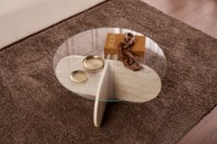 Măsuţă cafea Hanah Home Aeris Travertine Transparent imaginea #3 — magazin online Desire.md