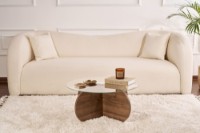 Măsuţă cafea Hanah Home Aeris Venezia Walnut Transparent imaginea #2 — magazin online Desire.md