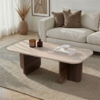 Măsuţă cafea Hanah Home Akira Travertine Venezia Walnut