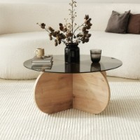 Măsuţă cafea Hanah Home Bubble Sapphire Oak Fume