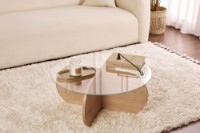 Măsuţă cafea Hanah Home Aeris Sapphire Oak Transparent