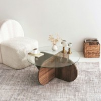 Măsuţă cafea Hanah Home Bubble Walnut