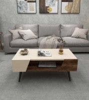 Măsuţă cafea Hanah Home Aren  Beige Light Walnut imaginea #3 — magazin online Desire.md