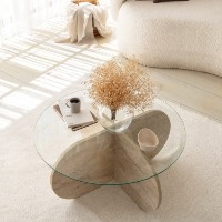 Măsuţă cafea Hanah Home Bubble Travertine imaginea #4 — magazin online Desire.md