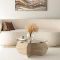 Măsuţă cafea Hanah Home Bubble Travertine imaginea #7 — magazin online Desire.md