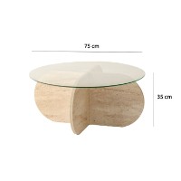 Măsuţă cafea Hanah Home Bubble Travertine imaginea #10 — magazin online Desire.md