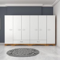 Гардероб Rani F4 White Walnut фото №2 — интернет-магазин Desire.md