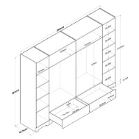 Гардероб Rani F4 White Walnut фото №7 — интернет-магазин Desire.md