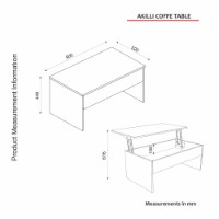 Măsuţă cafea Hanah Home Akilli Travertine imaginea #9 — magazin online Desire.md