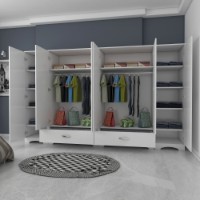 Гардероб Rani F4 White фото №4 — интернет-магазин Desire.md