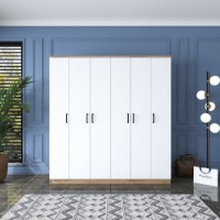 Гардероб Rani BA114 Walnut White фото №2 — интернет-магазин Desire.md